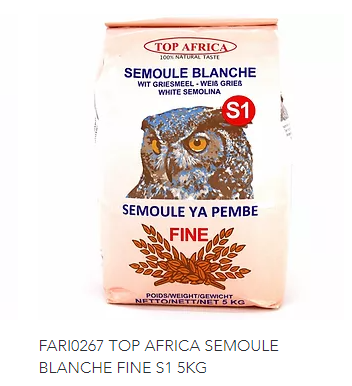 FARINE TOP AFRICA SEMOULE BLANCHE